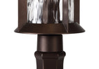 Evelyn Pedestal Lamp, 1 x E27, Antique Bronze/Clear Ripple Glass, IP54, 2yrs Warranty Home Store Living