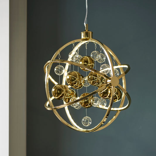 Muni Pendant Light Gold 715-1980mm Home Store Living