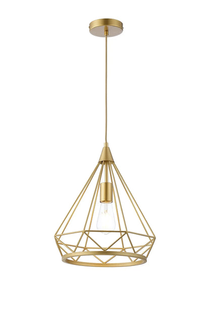 Easton Large Diamond Pendant, 1 x E27, Gold Home Store Living