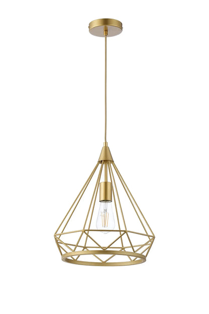 Easton Large Diamond Pendant, 1 x E27, Gold Home Store Living