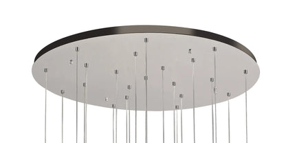 Everly Pendant 5m, 21 x 4.5W LED, 3000K, 3360lm, Polished Chrome, 3yrs Warranty Item Weight: 25.8kg Home Store Living