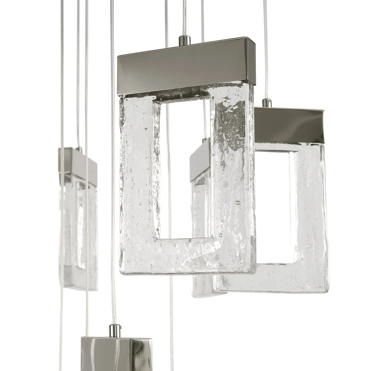 Everly Pendant 5m, 21 x 4.5W LED, 3000K, 3360lm, Polished Chrome, 3yrs Warranty Item Weight: 25.8kg Home Store Living