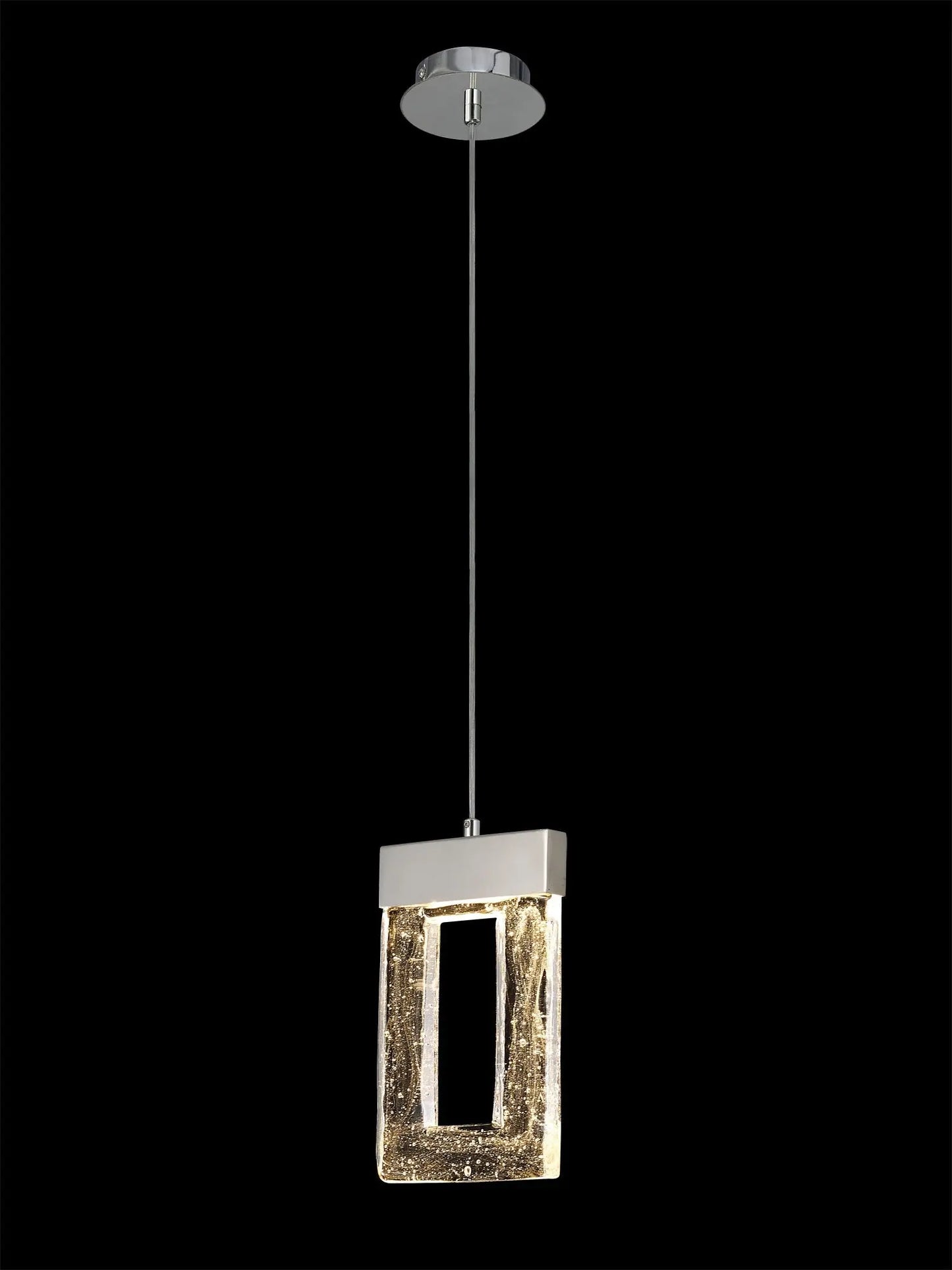 Everly Pendant 2m, 1 x 4.5W LED, 3000K, 148lm, Polished Chrome, 3yrs Warranty Home Store Living