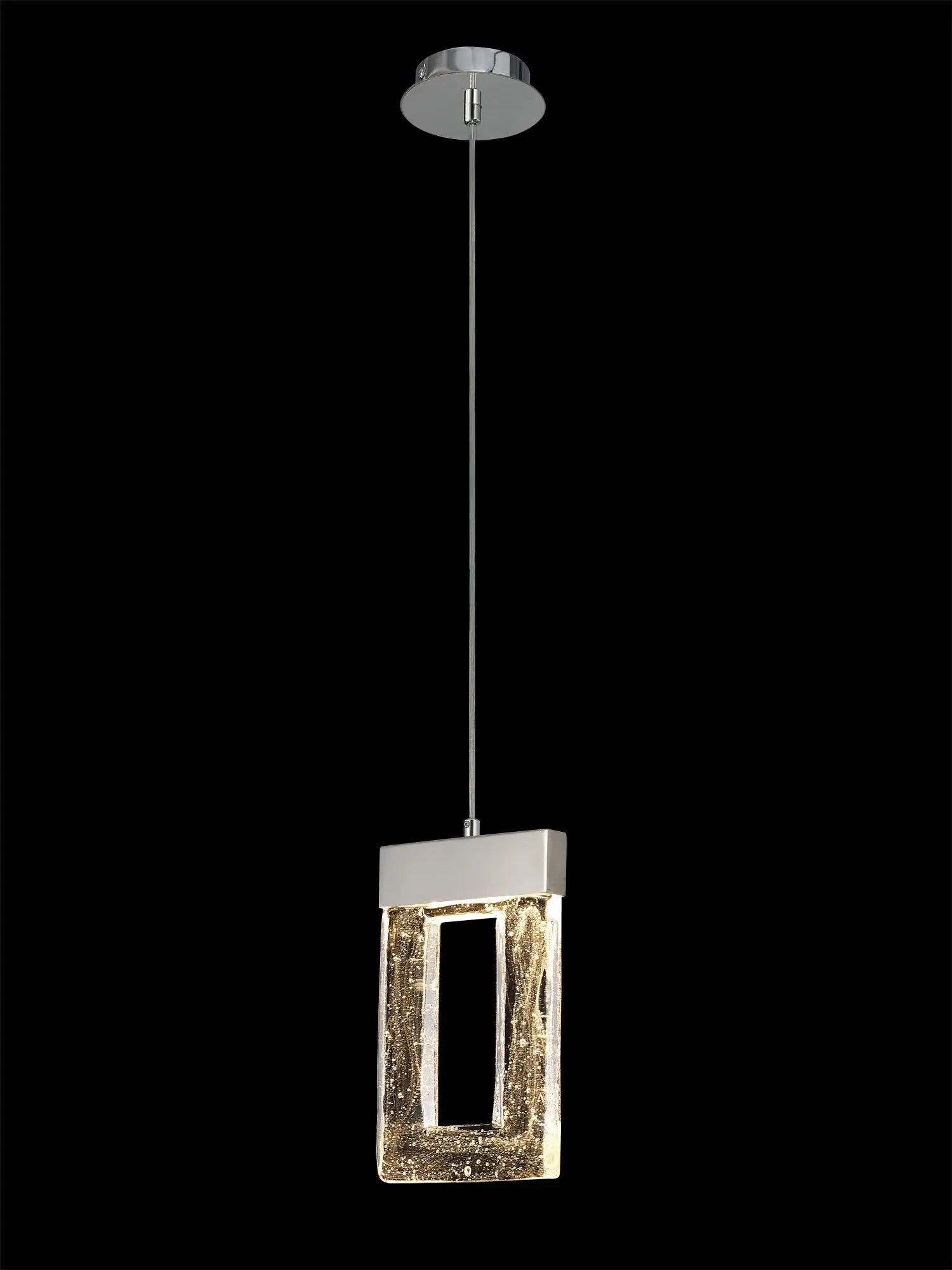 Everly Pendant 2m, 1 x 4.5W LED, 3000K, 148lm, Polished Chrome, 3yrs Warranty Home Store Living