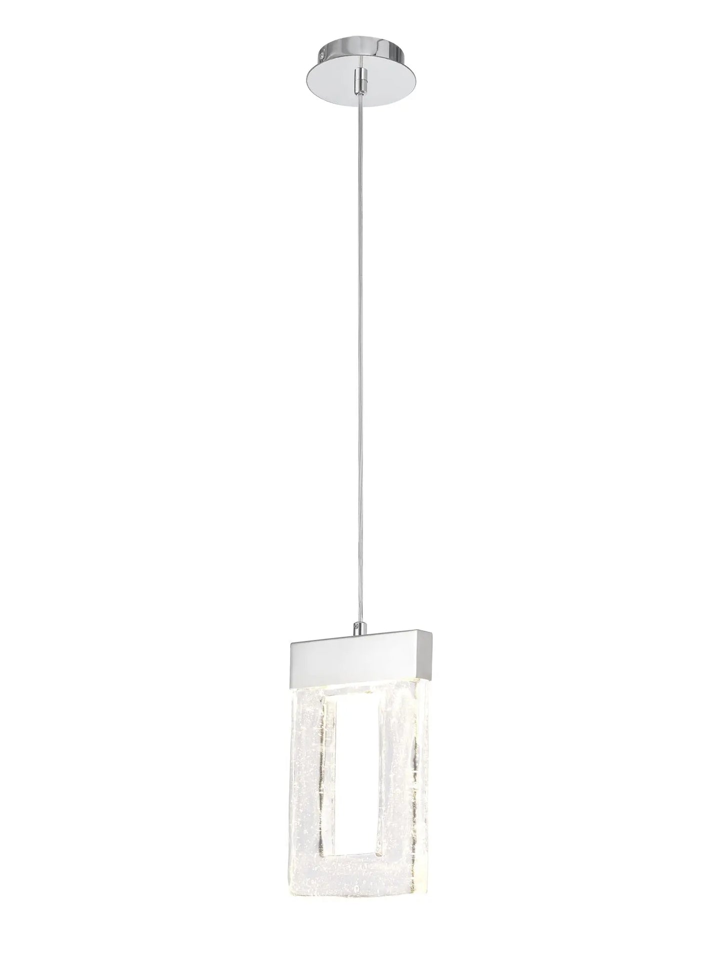 Everly Pendant 2m, 1 x 4.5W LED, 3000K, 148lm, Polished Chrome, 3yrs Warranty Home Store Living