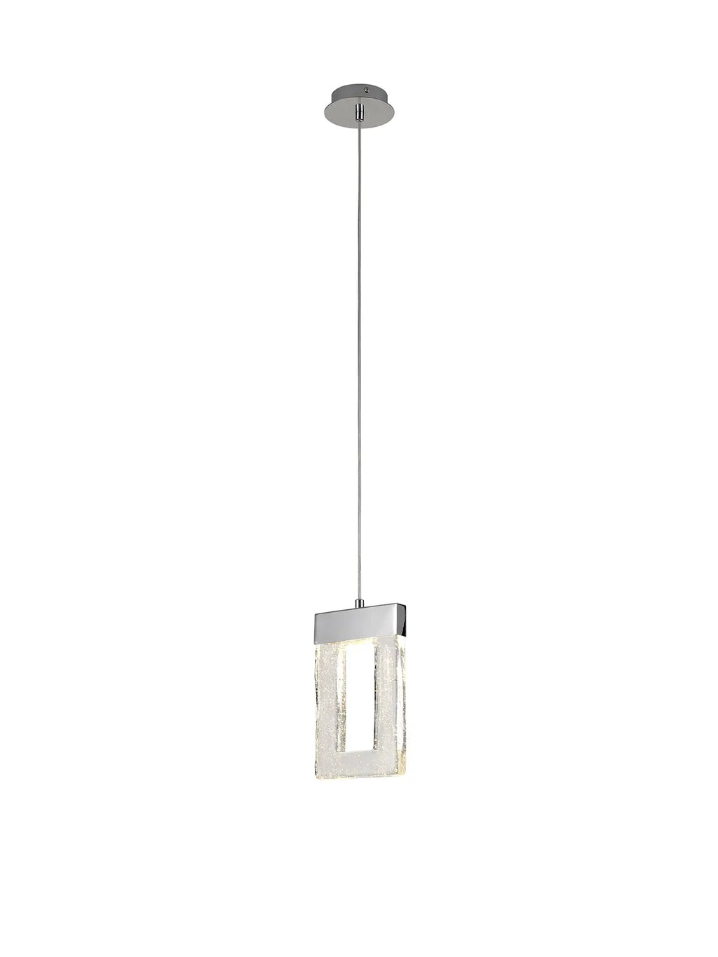 Everly Pendant 2m, 1 x 4.5W LED, 3000K, 148lm, Polished Chrome, 3yrs Warranty Home Store Living