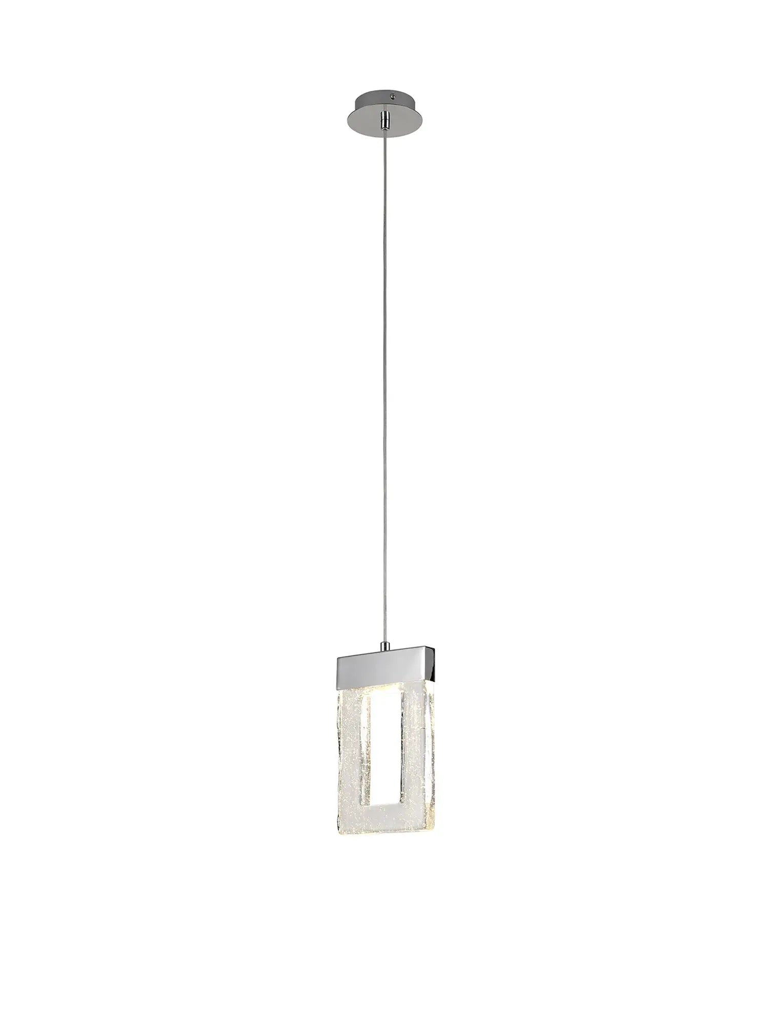 Everly Pendant 2m, 1 x 4.5W LED, 3000K, 148lm, Polished Chrome, 3yrs Warranty Home Store Living