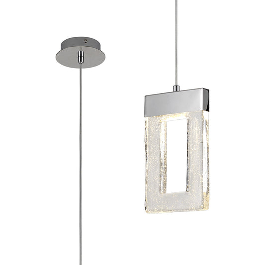 Everly Pendant 2m, 1 x 4.5W LED, 3000K, 148lm, Polished Chrome, 3yrs Warranty Home Store Living