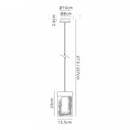 Everly Pendant 2m, 1 x 4.5W LED, 3000K, 148lm, Polished Chrome, 3yrs Warranty Home Store Living