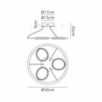 Elisa 3 Ring Round Ceiling Light in Satin Black/ Gold Home Store Living