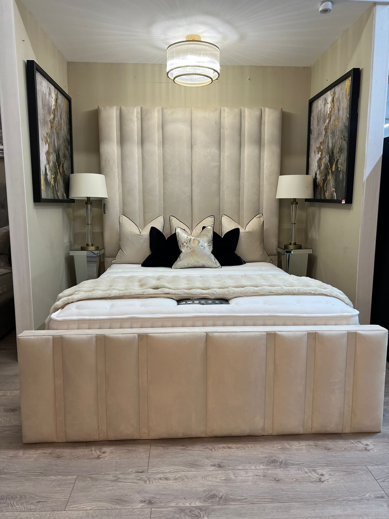 Venus Cream Panel Bed Home Store Living