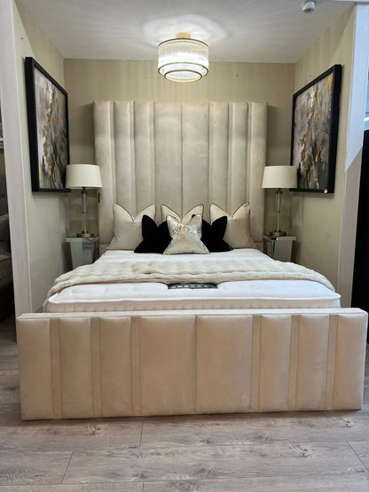 Venus Cream Panel Bed Home Store Living