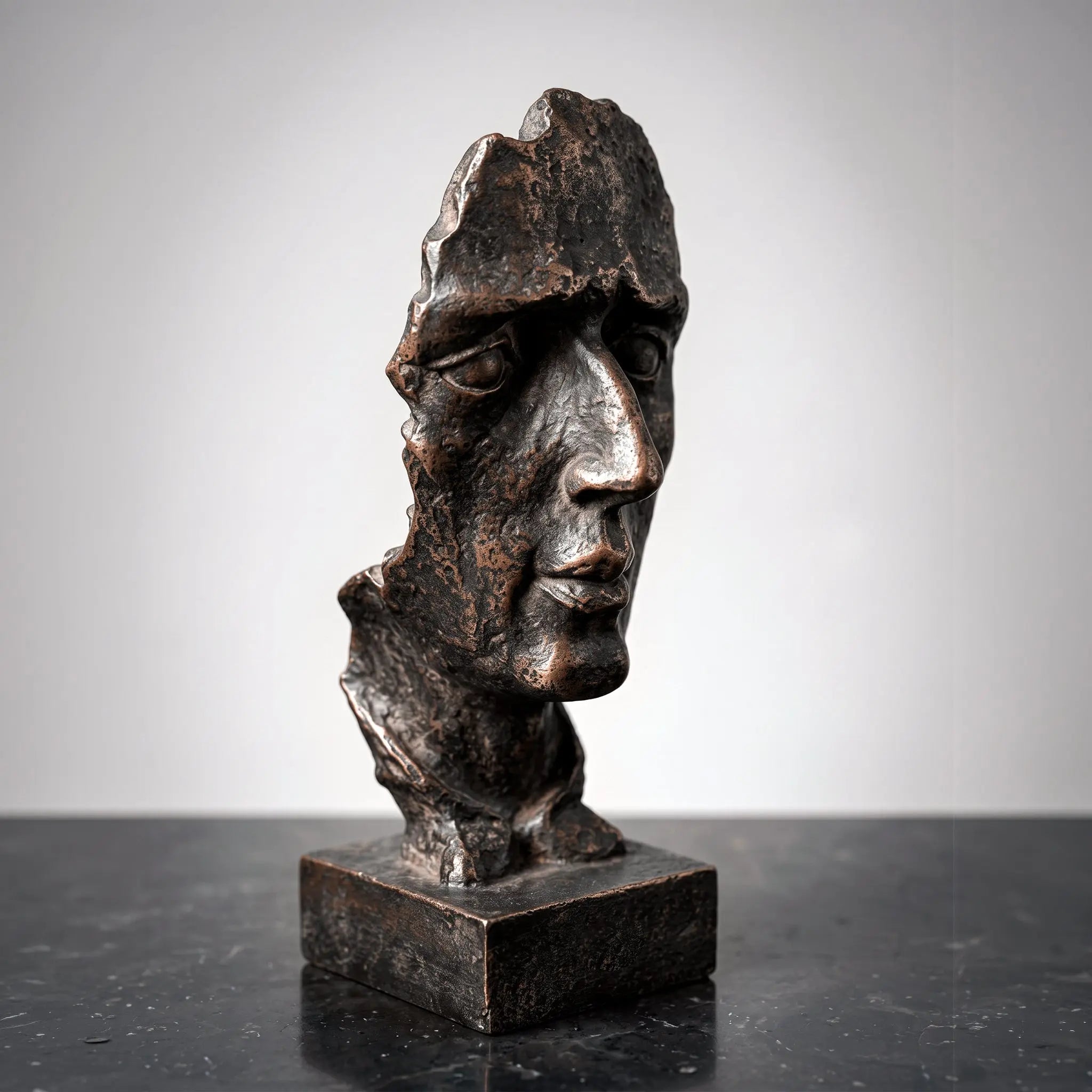 90cm Bronze Col. Face Statue Indoor And Outdoor sil interiors