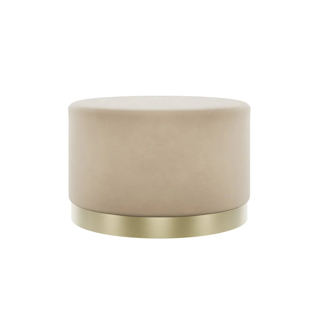 Lara Vintage Footstool and Pouffe with Gold Base LPD