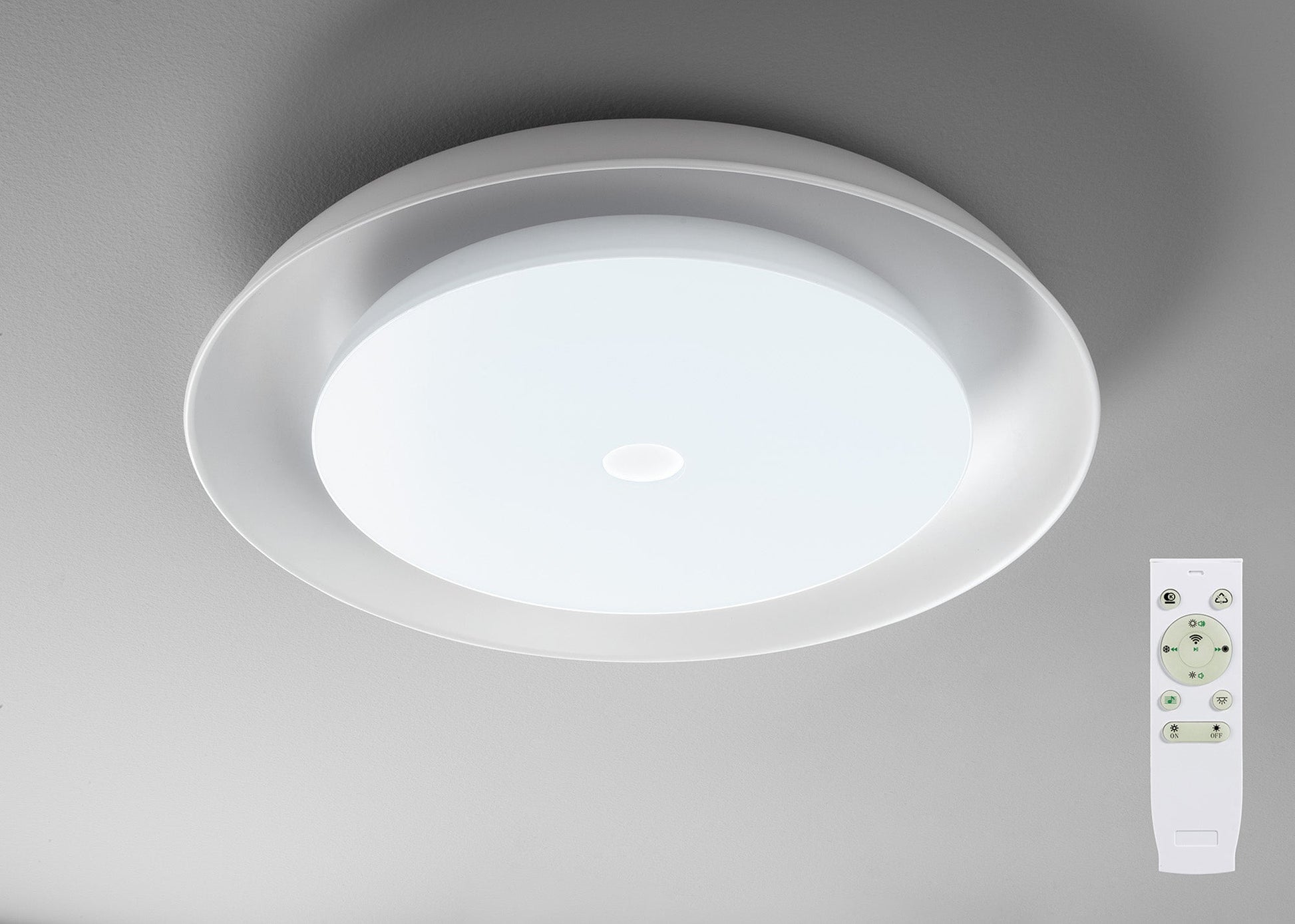 Fenix Ceiling, 1 x 36W LED RGB, Tuneable White 3000K-6000K, 1800lm, 10W Speaker, Bluetooth/Remote Control/App Control, 3yrs Warranty Home Store Living