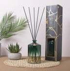 1000ml Midas Fresh Linen Reed Diffuser - Gold Foil Flakes Lesser & Pavey Ltd