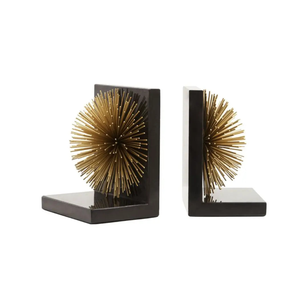 Mirano Gold Starburst Bookends (Set of 2) Home Store Living