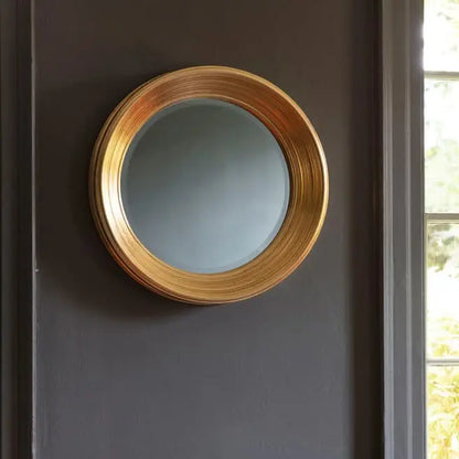 Chaplin Round Mirror Gold 650x650mm Home Store Living