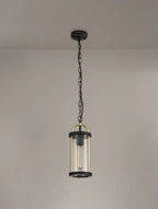 Genesis Pendant, 1 x E27, Black & Gold/Clear Glass, IP54, 2yrs Warranty Home Store Living