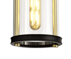 Genesis Pendant, 1 x E27, Black & Gold/Clear Glass, IP54, 2yrs Warranty Home Store Living
