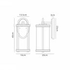 Genesis Large Wall Lamp, 1 x E27, Black & Gold/Clear Glass, IP54, 2yrs Warranty Home Store Living