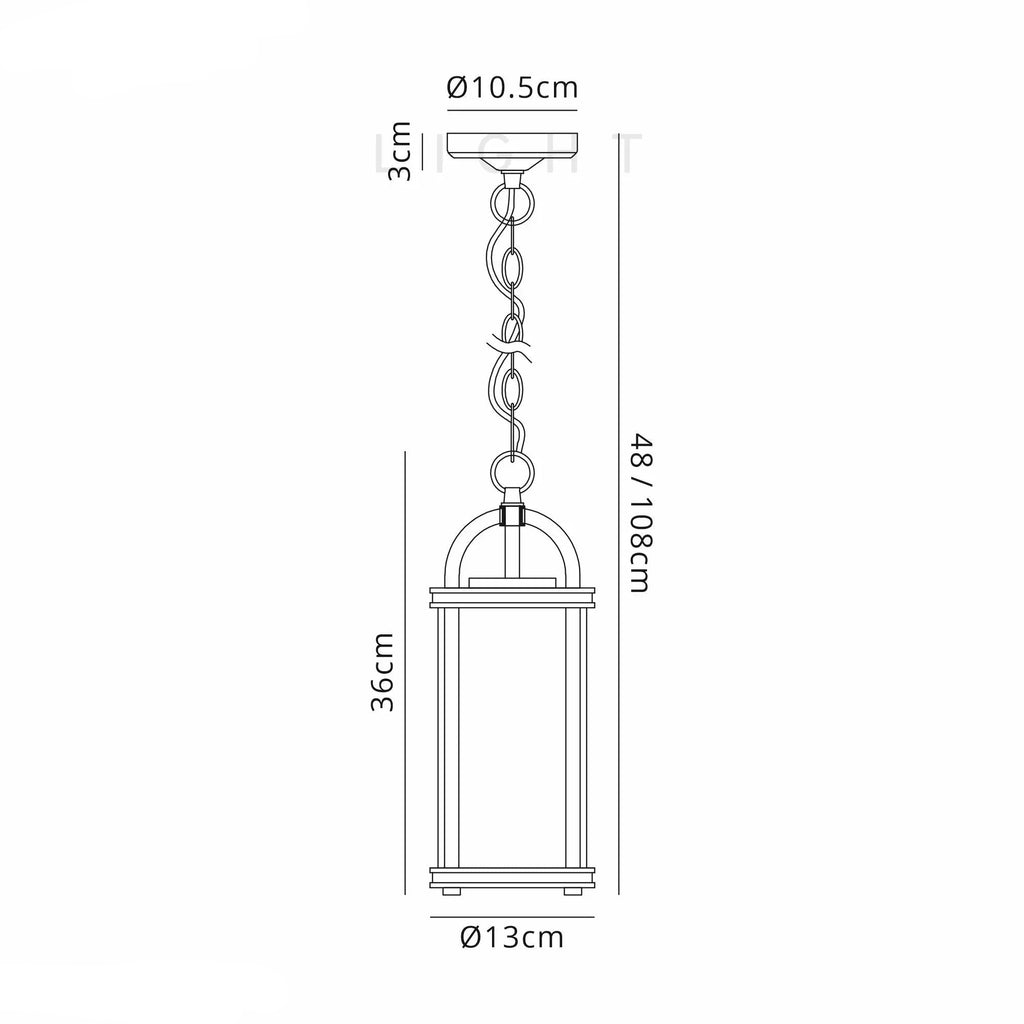 Genesis Pendant, 1 x E27, Black & Gold/Clear Glass, IP54, 2yrs Warranty Home Store Living