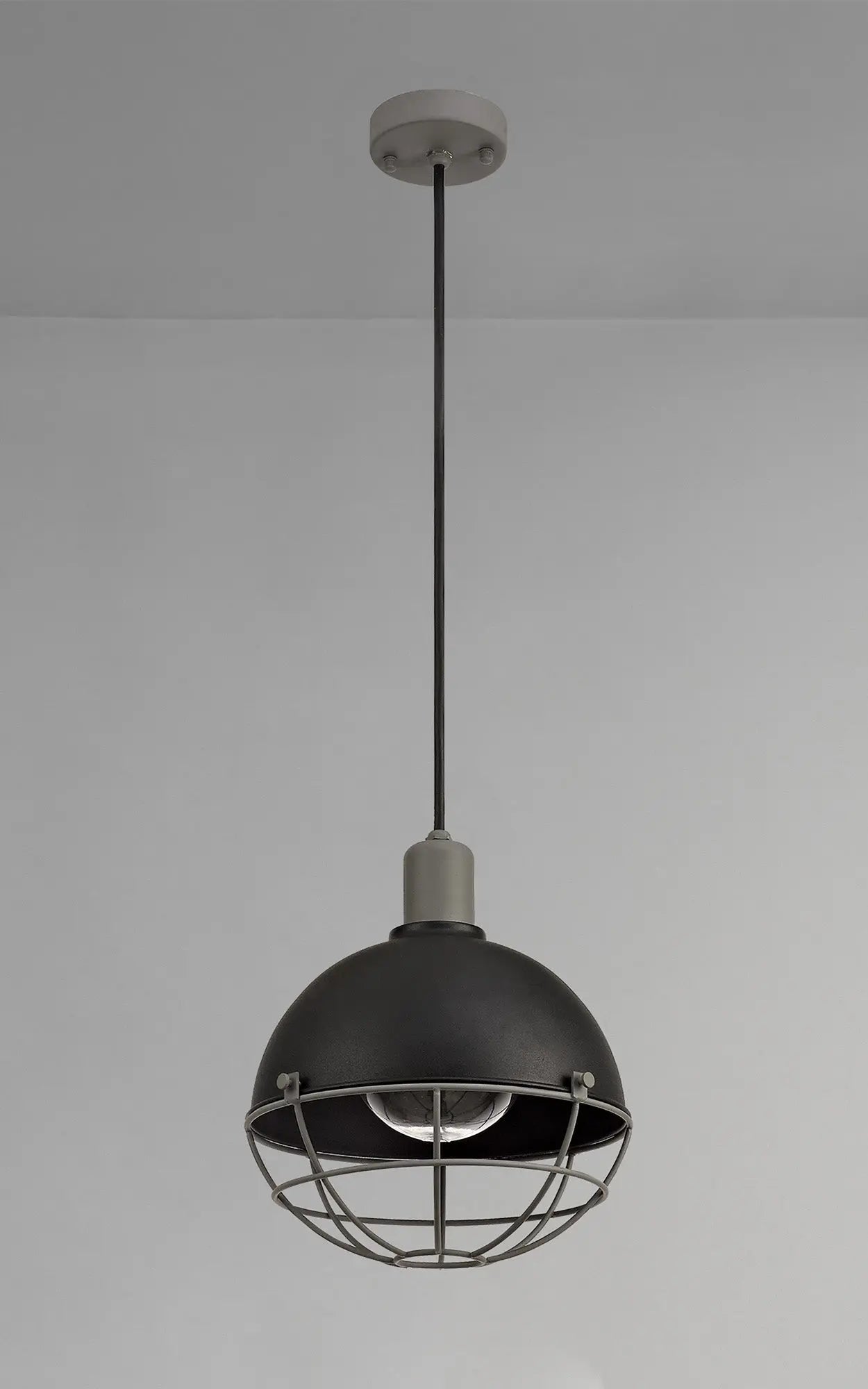 Gala Pendant, 1 Light E27, IP65, Matt Black/Grey, 2yrs Warranty Home Store Living