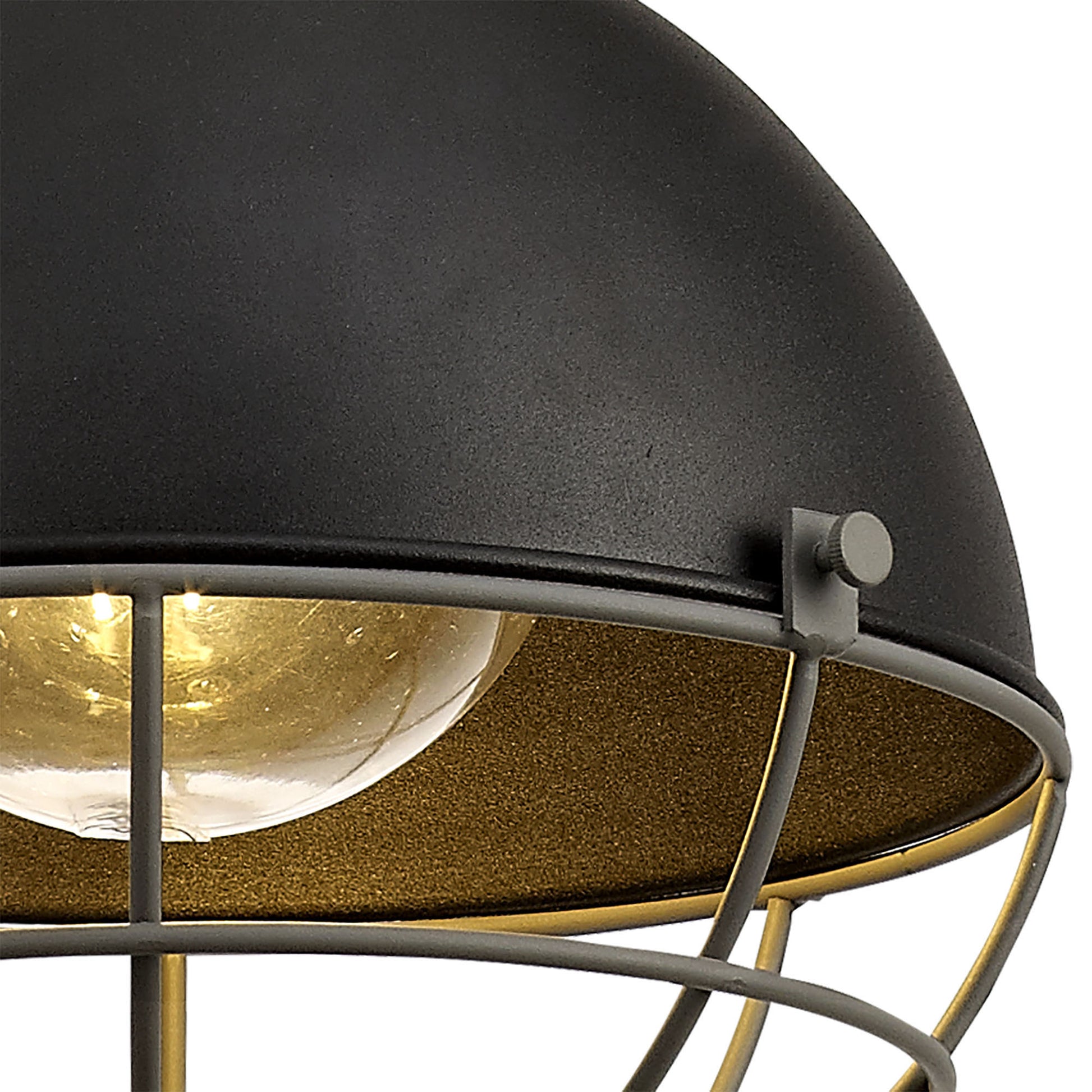 Gala Pendant, 1 Light E27, IP65, Matt Black/Grey, 2yrs Warranty Home Store Living