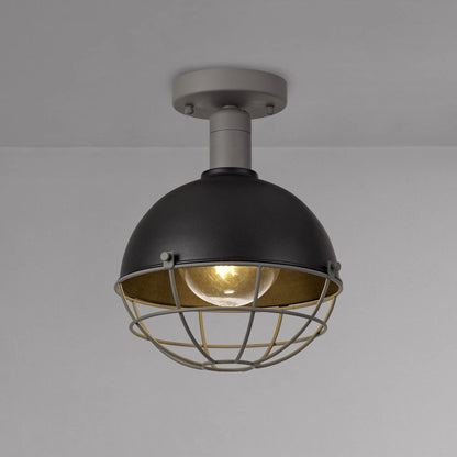 Gala Ceiling, 1 Light E27, IP65, Matt Black/Grey, 2yrs Warranty Home Store Living