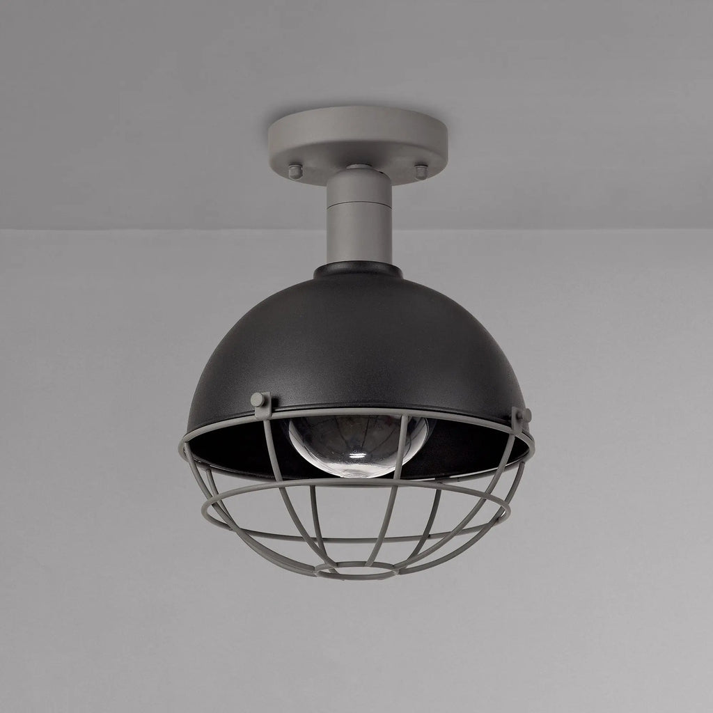 Gala Ceiling, 1 Light E27, IP65, Matt Black/Grey, 2yrs Warranty Home Store Living