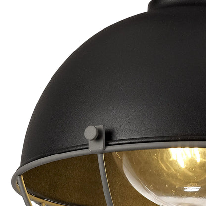 Gala Ceiling, 1 Light E27, IP65, Matt Black/Grey, 2yrs Warranty Home Store Living