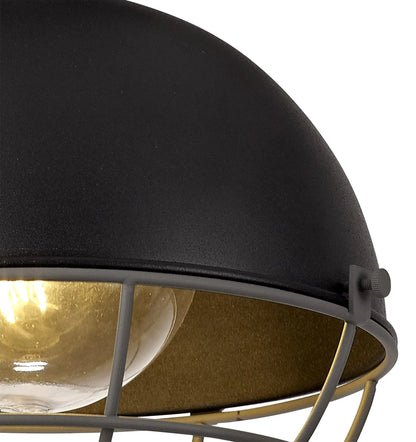 Gala Ceiling, 1 Light E27, IP65, Matt Black/Grey, 2yrs Warranty Home Store Living