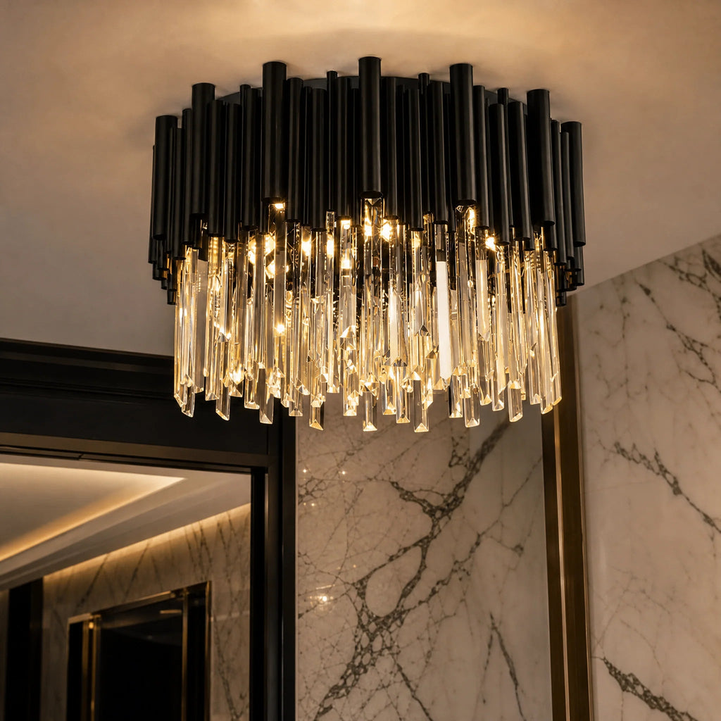 Ironwork Crystal Ceiling Light China