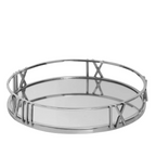 Artistic Roman Numeral Mirrored Tray CIMC