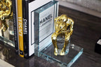 Gold Thinking Figure Mirrored Glass Bookends (Set of 2) Ivan