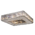 Andora 8 Light Square Crystal Flush Fitting Light Bravo Lighting