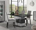 Hilton Grey High Gloss Extendable Dining Table san martino