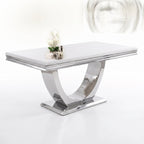 London Marble Dining Table w/ Chrome Legs Home Store Living
