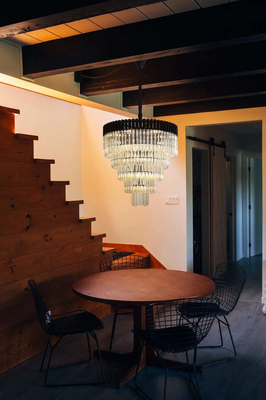 Kiera 19 Light Round Sculpted Glass Pendant Home Store Living