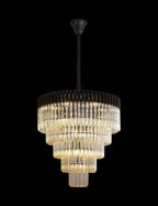 Kiera 19 Light Round Sculpted Glass Pendant Home Store Living