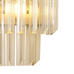 Kiera 3 Light Sculpted Glass Wall Lamp Home Store Living