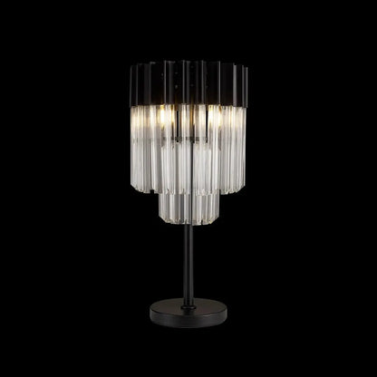 Kiera 3 Light Sculpted Glass Table Lamp Home Store Living