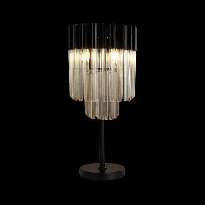 Kiera 3 Light Sculpted Glass Table Lamp Home Store Living