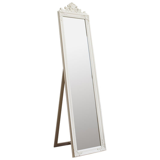 Lambeth Wood Cheval Mirror White 1790x455mm Home Store Living