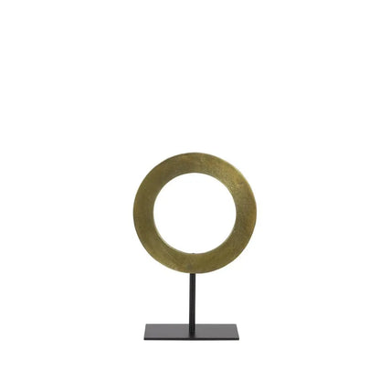 Bronze Ring Ornament on Matte Black Base Light and Living