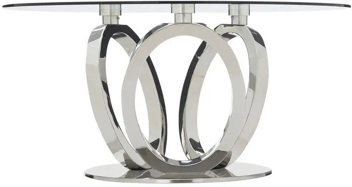 Ulysses Chrome and Glass Dining Table Home Store Living