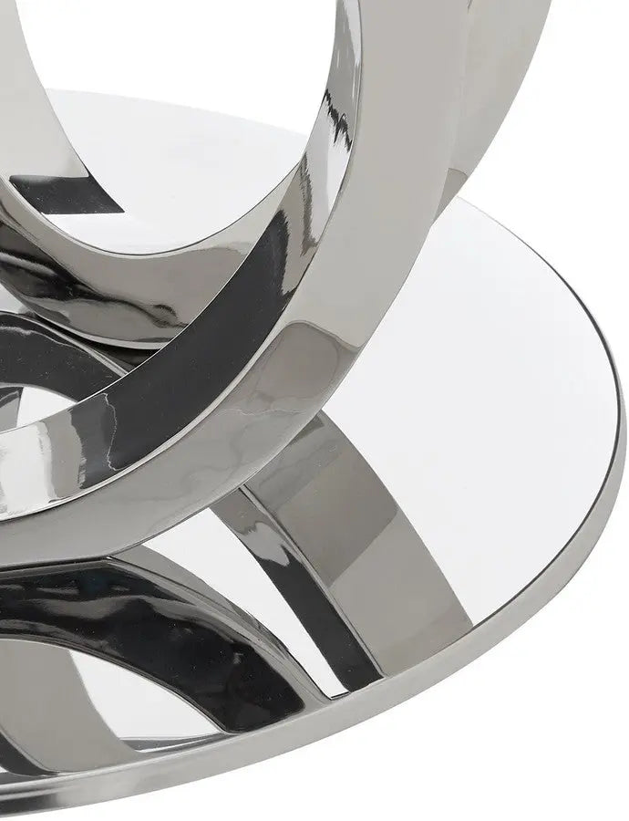 Ulysses Chrome and Glass Dining Table Home Store Living