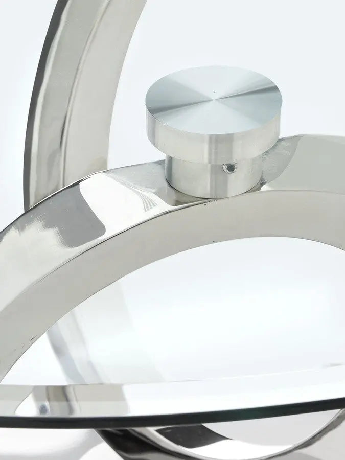 Ulysses Chrome and Glass Dining Table Home Store Living