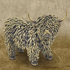 Gold Shaggy Highland Cow Large Lesser & Pavey Ltd