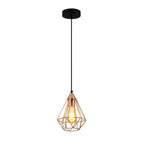 Rose Gold Metal Cage Pendant Ceiling Light Home Store Living